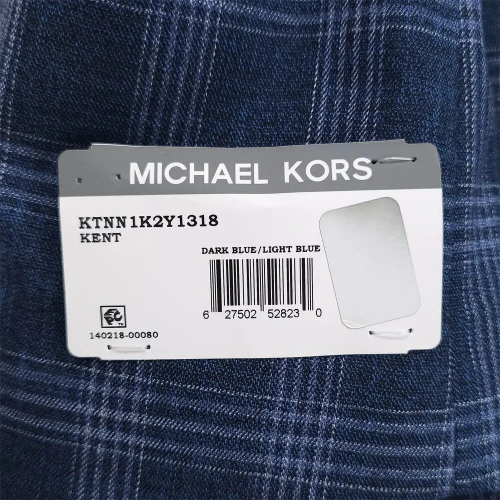 Michael Kors Mens Classic Fit Sport Coat Blazer 42S Blue Plaid Stretch NWT